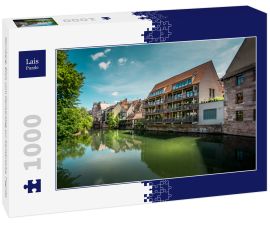 Lais Puzzle - Nürnberg, Blick vom Henkersteg zur Karlsbrücke, Pegnitz - 1.000 Teile