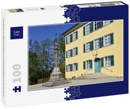 Lais Puzzle - Denkmal vor Wasserschloss in Unterwittelsbach bei Aichach - 100 Teile