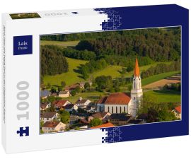 Lais Puzzle - Blick über die Stadt Zell in der Oberpfalz, Bayern, Deutschland im späten Nachmittagssonnenlicht - 1.000 Teile