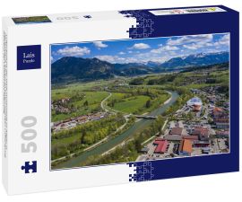 Lais Puzzle - Luftaufnahme der Stadt Immenstadt im Allgäu in Deutschland, Bayern an einem sonnigen Frühlingstag während der Coronavirus-Sperrung. - 500 Teile