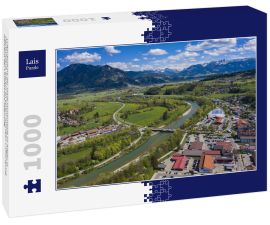 Lais Puzzle - Luftaufnahme der Stadt Immenstadt im Allgäu in Deutschland, Bayern an einem sonnigen Frühlingstag während der Coronavirus-Sperrung. - 1.000 Teile
