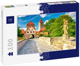 Lais Puzzle - Alte Brücke über die Altmühl von Ornbau in Mittelfranken, Bayern, Deutschlan - 100 Teile