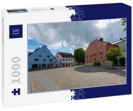 Lais Puzzle - Au in der Hallertau in Oberbayern, Marktplatz mit Rathaus im Sommer - 1.000 Teile