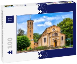 Lais Puzzle - Die historische Dorfkirche in Caputh-Schwielowsee in Brandenburg an der Havel, Deutschland - 100 Teile