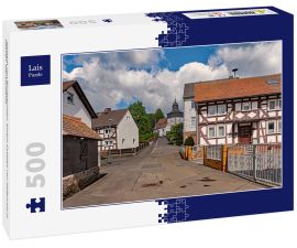 Lais Puzzle - Altstadt von Bindsachsen, einem Ortsteil von Kefenrod in Hessen, Deutschland - 500 Teile
