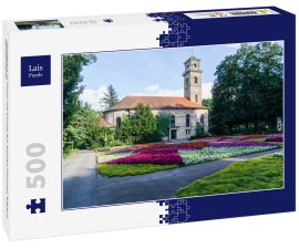 Lais Puzzle - Stadtpark in Fürth mit Kirche am blauen Himmel, Bayern Deutschland - 500 Teile