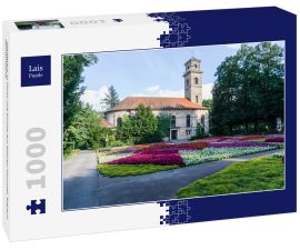 Lais Puzzle - Stadtpark in Fürth mit Kirche am blauen Himmel, Bayern Deutschland - 1.000 Teile