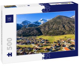 Lais Puzzle - Luftbild, Blick auf Schleching im Achental, Landkreis Traunstein, Chiemgau, Tirol, Deutschland - 500 Teile