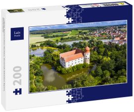 Lais Puzzle - Luftbild, Wasserschloss Neuhaus, Gemeinde Adelsdorf, Bayern, Deutschland - 200 Teile