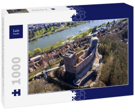 Lais Puzzle - Luftaufnahme, Henneburg, Stadtprozelten, hinter Faulbach, Spessart, Franken, Bayern, Deutschland, Luftaufnahme, Henneburg, Stadtprozelten, hinter Faulbach, Spessart, Franken, Bayern, Deutschland, - 1.000 Teile