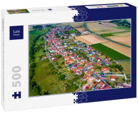 Lais Puzzle - Bischbrunn aus der Luft | Luftbilder vom Dorf Bischbrunn in Bayern - 500 Teile