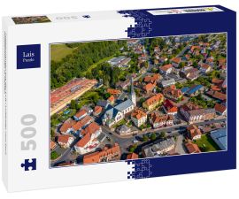 Lais Puzzle - Poppenhausen aus der Luft | Luftbilder vom Dorf Poppenhausen in Hessen - 500 Teile