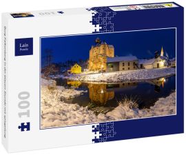 Lais Puzzle - Burg Falkenberg in der blauen Stunde mit spiegelung - 100 Teile