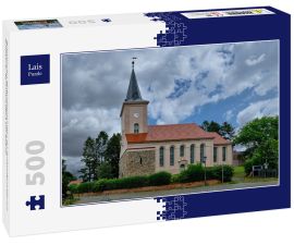 Lais Puzzle - Dramatischer Wolkenhimmel über der denkmalgeschützten Stadtkirche Biesenthal (Blick von Süden) - 500 Teile