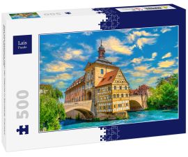 Lais Puzzle - Das alte Rathaus über der Regnitz in Bamberg, Franken, Bayern, Deutschland - 500 Teile