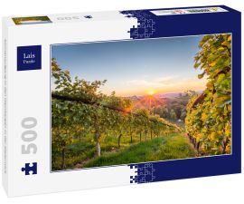 Lais Puzzle - Sonnenaufgang in den Weinbergen in der Steiermark - 500 Teile
