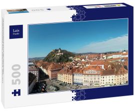 Lais Puzzle - Panoramaluftaufnahme der steirischen Landeshauptstadt Graz, Steiermark, Österreich - 500 Teile