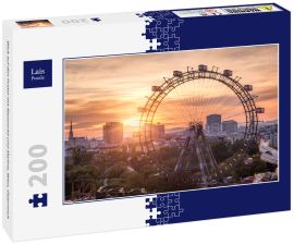 Lais Puzzle - Blick auf den Prater mit Riesenrad und Skyline, Wien, Österreich - 200 Teile