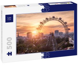 Lais Puzzle - Blick auf den Prater mit Riesenrad und Skyline, Wien, Österreich - 500 Teile