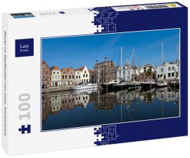 Lais Puzzle - Boote im Stadthafen von Goes, Niederlande - 100 Teile