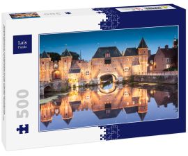 Lais Puzzle - Koppelpoort mittelalterliche niederländische Festungsstadt Amersfoort bei Nacht, Niederlande - 500 Teile
