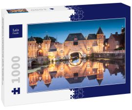 Lais Puzzle - Koppelpoort mittelalterliche niederländische Festungsstadt Amersfoort bei Nacht, Niederlande - 1.000 Teile