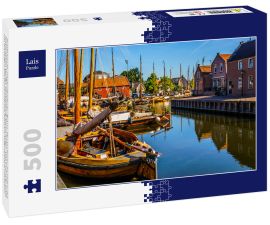 Lais Puzzle - Traditionelle niederländische Botter-Fischerboote im Hafen des historischen Dorfes Spakenburg-Bunschoten. Das Dorf war einst ein wichtiges Fischereizentrum am jetzt aufgestauten IJselmeer - 500 Teile