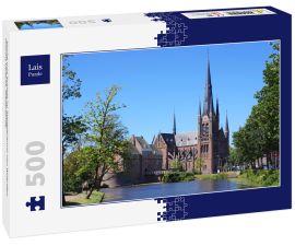 Lais Puzzle - Kirche und Schloss im Stadtzentrum von Woerden, Provinz Utrecht, Niederlande - 500 Teile