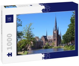 Lais Puzzle - Kirche und Schloss im Stadtzentrum von Woerden, Provinz Utrecht, Niederlande - 1.000 Teile