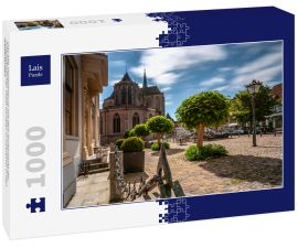 Lais Puzzle - Das alte Stadtzentrum mit dem Korenmarkt der mittelalterlichen Stadt Kampen in Overijssel in den Niederlanden - 1.000 Teile