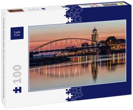 Lais Puzzle - Deventer Brücken über den Fluss IJssel bei Sonnenuntergang - 100 Teile