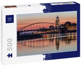 Lais Puzzle - Deventer Brücken über den Fluss IJssel bei Sonnenuntergang - 500 Teile