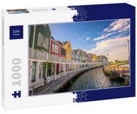 Lais Puzzle - Skyline von Houten mit berühmten Regenbogenhäusern in den Niederlanden - 1.000 Teile