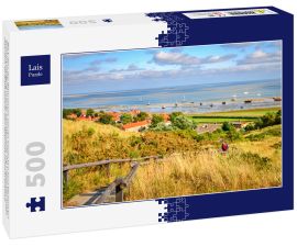 Lais Puzzle - Blick über das Wattenmeer von der friesischen Insel Vlieland bei Sonnenuntergang in einer Sommernacht. Die Friesischen Inseln sind auch als Watteninseln oder Wattenmeerinseln bekannt - 500 Teile