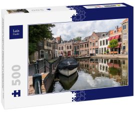Lais Puzzle - Traditionelle hölzerne Segelschiffe im Wasserkanal. Alter historischer Hafen von Schiedam, die Niederlande - 500 Teile