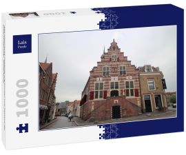 Lais Puzzle - Alte historische Gebäude wie Kirchen und Rathaus der Stadt Oudewater, Niederlande - 1.000 Teile