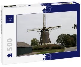 Lais Puzzle - Windmühle namens de Duif in der Stadt Nunspeet in Gelderland, die Niederlande - 500 Teile
