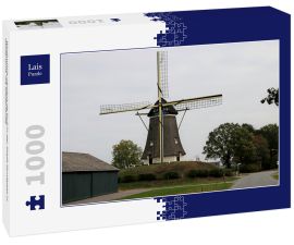 Lais Puzzle - Windmühle namens de Duif in der Stadt Nunspeet in Gelderland, die Niederlande - 1.000 Teile