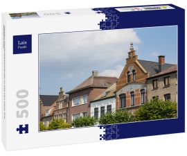 Lais Puzzle - Reihen-Stufengiebelhäuser in Sas Van Gent, Die Niederlande - 500 Teile