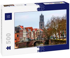 Lais Puzzle - Blick auf die Altstadt mit Dom-Turm in Utrecht, Niederlande während der bewölkten Tag - 500 Teile
