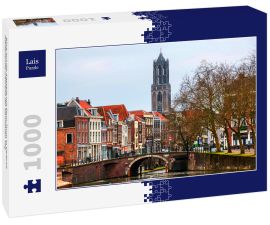 Lais Puzzle - Blick auf die Altstadt mit Dom-Turm in Utrecht, Niederlande während der bewölkten Tag - 1.000 Teile
