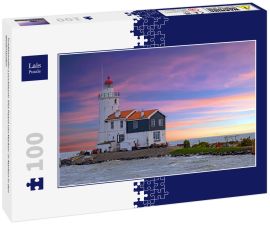 Lais Puzzle - Traditioneller Leuchtturm 'Het Paard van Marken' in Marken in den Niederlanden - 100 Teile