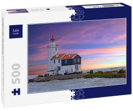Lais Puzzle - Traditioneller Leuchtturm 'Het Paard van Marken' in Marken in den Niederlanden - 500 Teile