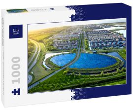 Lais Puzzle - Luftaufnahme eines modernen nachhaltigen Viertels in Almere, Niederlande - 1.000 Teile