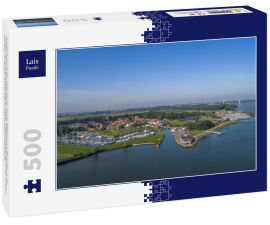 Lais Puzzle - Luftaufnahme der befestigten Stadt Willemstad, Moerdijk in der Provinz Noord-Brabant, Niederlande. Sternförmige Festungsanlagen wurden im späten fünfzehnten Jahrhundert entwickelt - 500 Teile