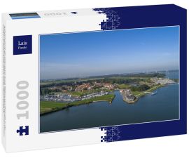 Lais Puzzle - Luftaufnahme der befestigten Stadt Willemstad, Moerdijk in der Provinz Noord-Brabant, Niederlande. Sternförmige Festungsanlagen wurden im späten fünfzehnten Jahrhundert entwickelt - 1.000 Teile