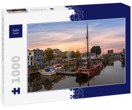 Lais Puzzle - Der Hafen im Stadtzentrum der mittelalterlichen Stadt Gorinchem in den Niederlanden - 1.000 Teile