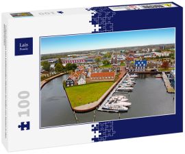 Lais Puzzle - Luftaufnahmen von traditionellen Häusern im Hafen von Huizen in den Niederlanden - 100 Teile