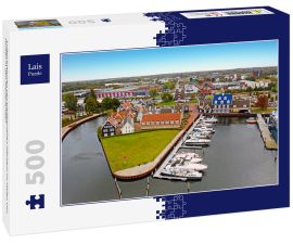 Lais Puzzle - Luftaufnahmen von traditionellen Häusern im Hafen von Huizen in den Niederlanden - 500 Teile