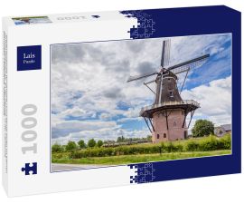 Lais Puzzle - Niederländische Windmühle Puurveense Molen im kleinen Dorf Kootijkerbroek, an der Veluwe, in der Gemeinde Barneveld, Gelderland, Niederlande - 1.000 Teile